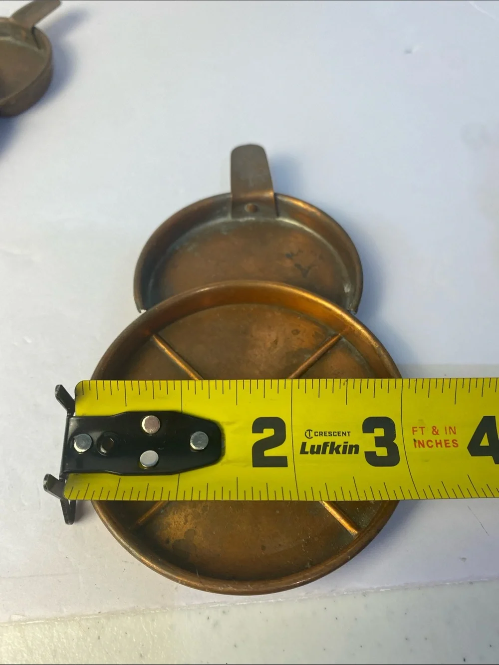 Vintage Solid Copper Coaster Set Home Barware Decor Set of 4-